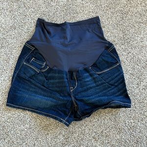 Maternity Full Panel Denim Shorts